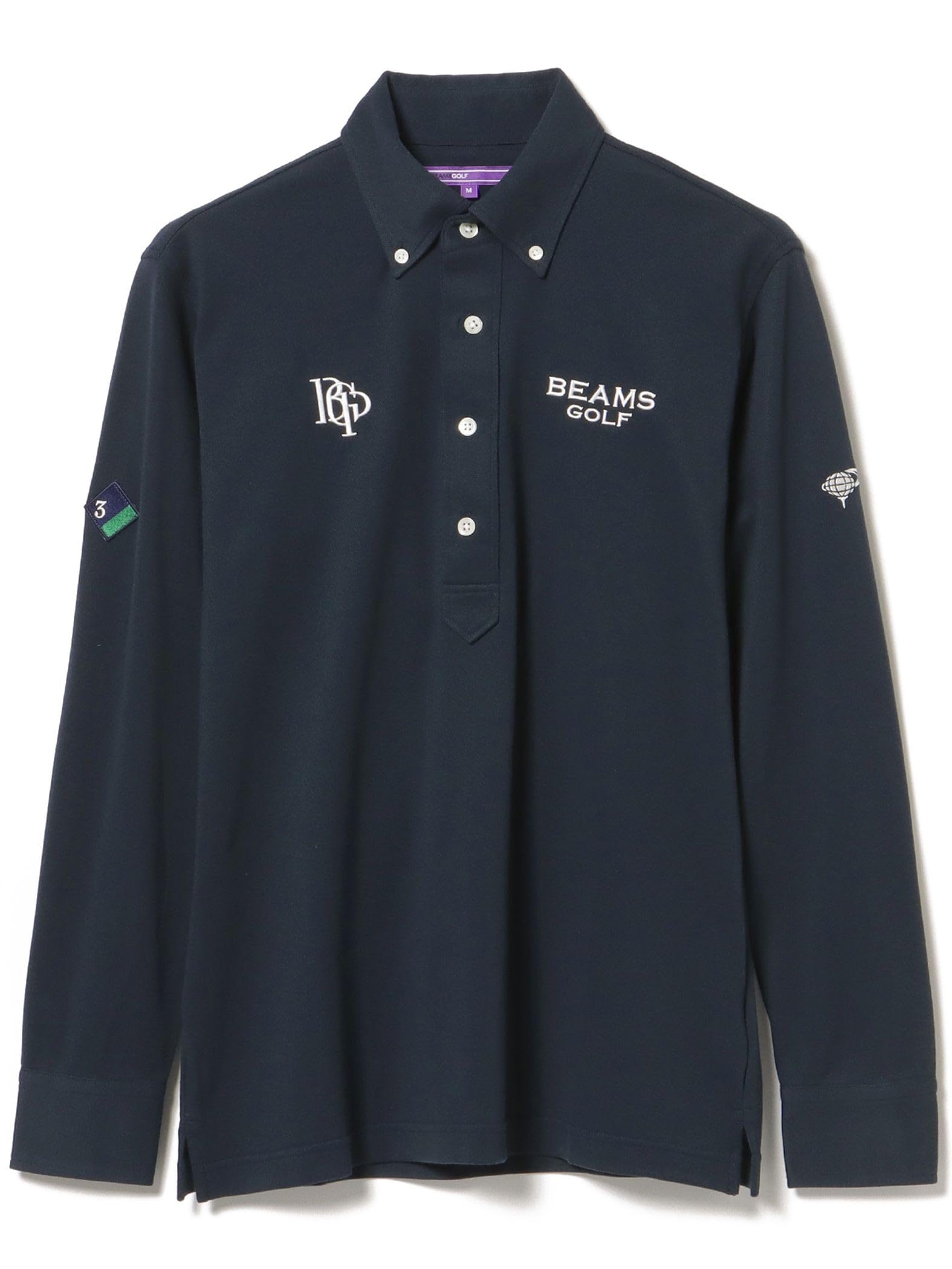 Amazon | [ビームスゴルフ] L/Sポロ PURPLE?LABEL /?スフィダンテ ベア